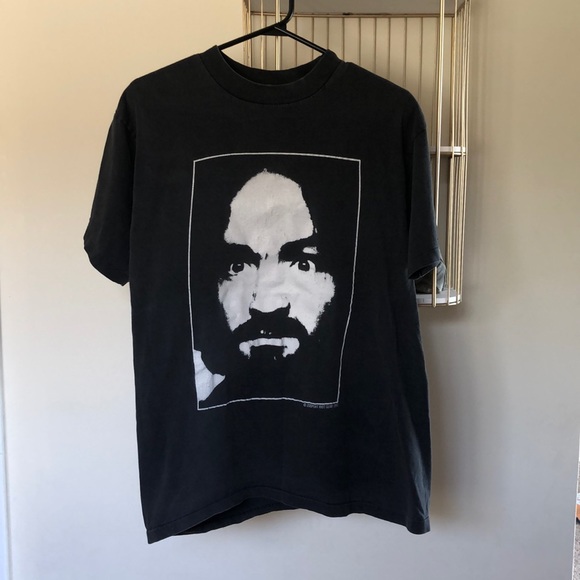 ✿ RARE! VTG. Charles Manson shirt ✿ - Picture 1 of 13